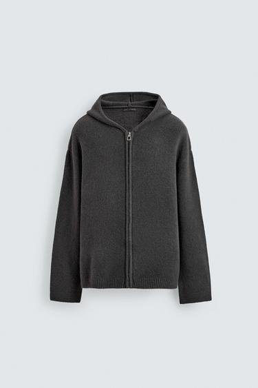 HOODED CARDIGAN - Anthracite grey by Zara