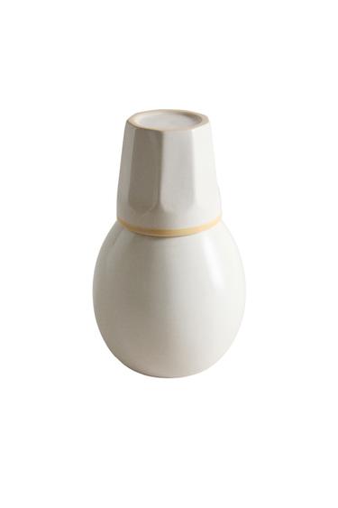 CERAMIC BOTTLE AND MUG NIGHT SET - Ecru by Zara