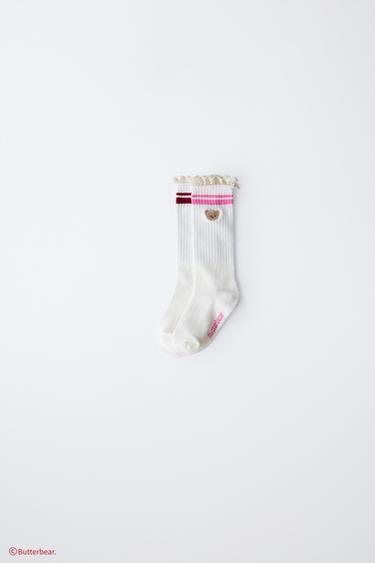 2-PACK OF BUTTERBEAR © LONG SOCKS - White by Zara - Image 0