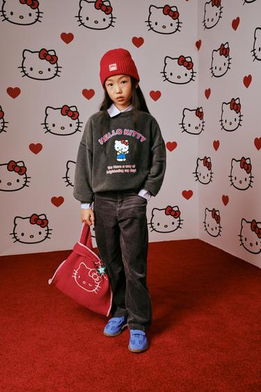 HELLO KITTY © SANRIO FADED SWEATSHIRT - Anthracite grey by Zara