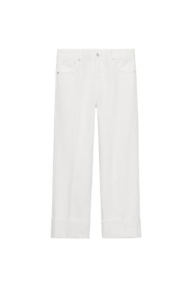 ZW COLLECTION LOW-RISE STRAIGHT JEANS - White by Zara