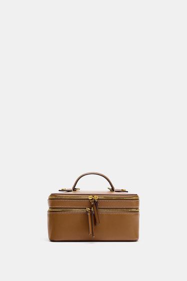 VANITY BAG - Dark tan by Zara