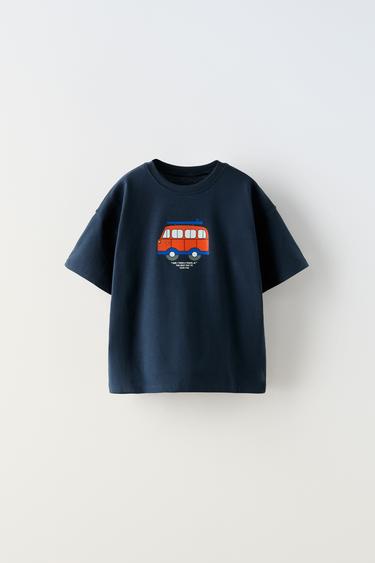 VEHICLE PRINT T-SHIRT - Blue by Zara - Image 0