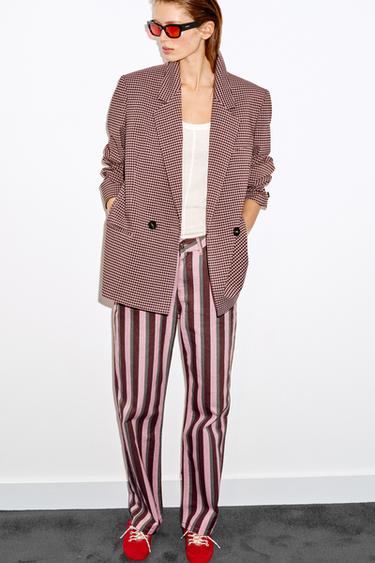 LEATHER BALLERINAS WITH SHEEPSKIN - Red by Zara - Image 0