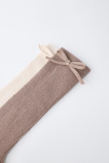 2-PACK OF LONG BOW SOCKS - Light beige by Zara