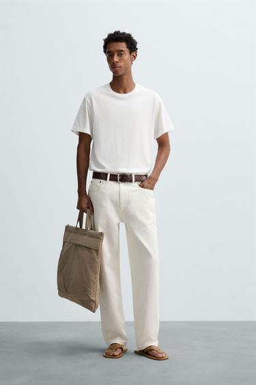 WASHED SLIM FIT T-SHIRT - White by Zara - Image 0