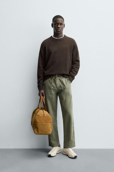 WOOL - CASHMERE JUMPER - brown vigore by Zara