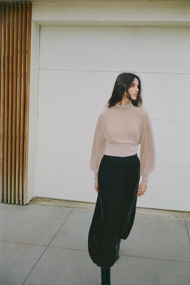 VELVET TROUSERS - Black by Zara