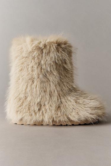SNOW BOOTS WITH FAUX FUR - Ecru White by Zara - Image 0
