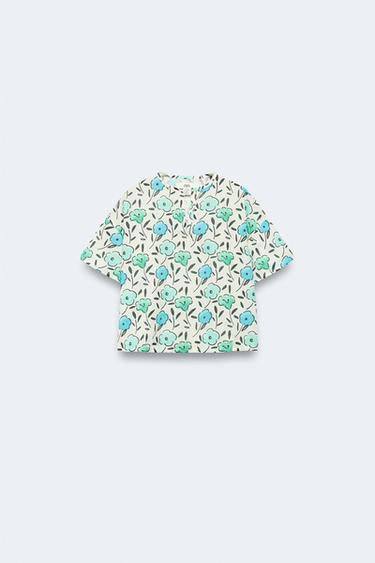 2-14 YEARS / LIMITED EDITION FLORAL PRINT BLOUSE - Mid-ecru by Zara