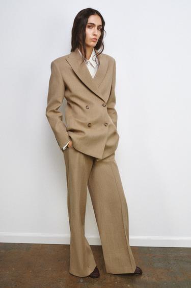 ZW COLLECTION BLAZER AND TROUSERS SET - Peach by Zara