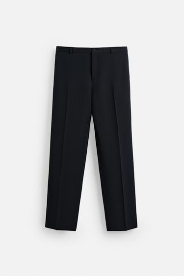 100% WOOL SUIT TROUSERS - Dark navy by Zara