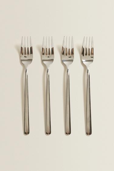 PACK OF SHINY STEEL FORKS (PACK OF 4) - Multicoloured by Zara