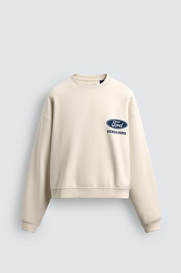 FORD © COMBINED PRINT SWEATSHIRT - Oyster-white by Zara