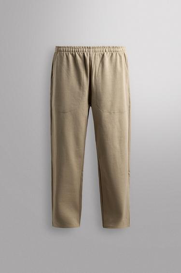 HEAVYWEIGHT RELAXED FIT JOGGING TROUSERS - Sand by Zara