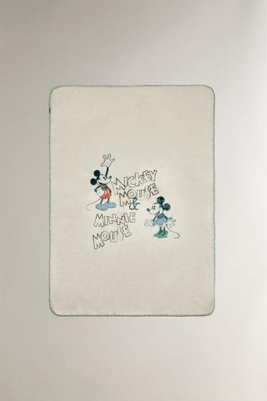 MICKEY & MINNIE ©DISNEY BABY FLEECE BLANKET - Ecru by Zara