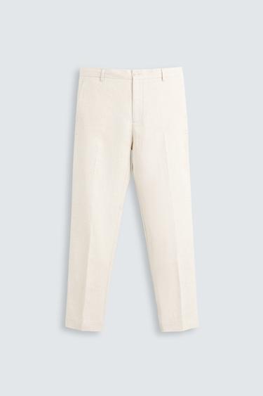 100% LINEN TROUSERS - Sand by Zara