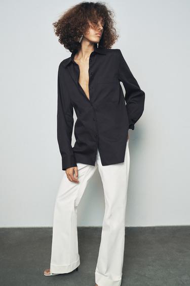 ZW COLLECTION OVERSIZE SHIRT - Dark anthracite by Zara - Image 0