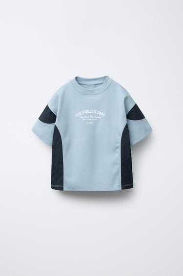 NYLON SLOGAN T-SHIRT - Mid-blue by Zara - Image 0