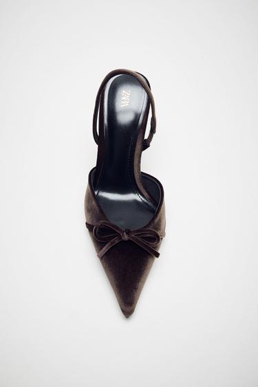 SLINGBACK HIGH HEELS - Brown by Zara