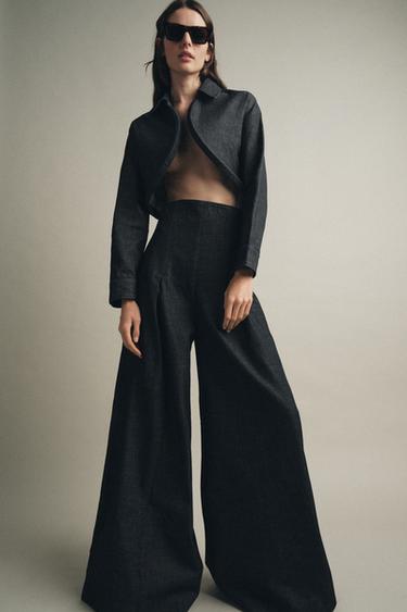 BOLERO JACKET AND TROUSERS SET - Green marl by Zara