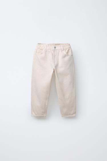 BALLOON TWILL TROUSERS - Ecru by Zara