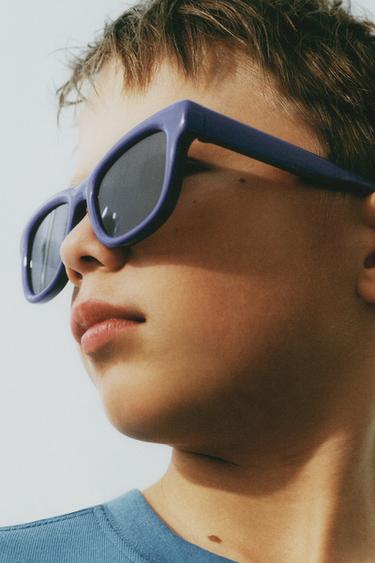 SQUARE RESIN SUNGLASSES - Blue by Zara