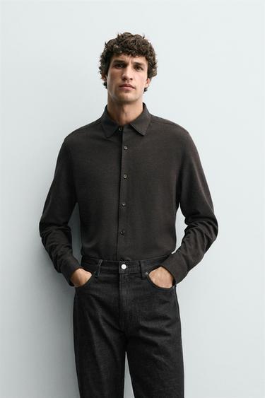 SOFT COTTON SHIRT - Anthracite grey by Zara
