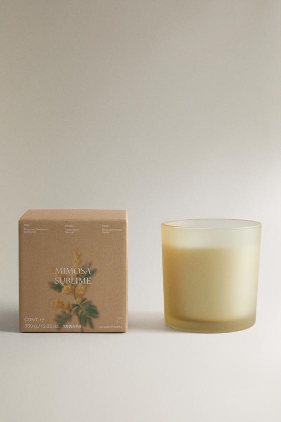 (350 G) MIMOSA SUBLIME SCENTED CANDLE - Yellow by Zara - Image 0