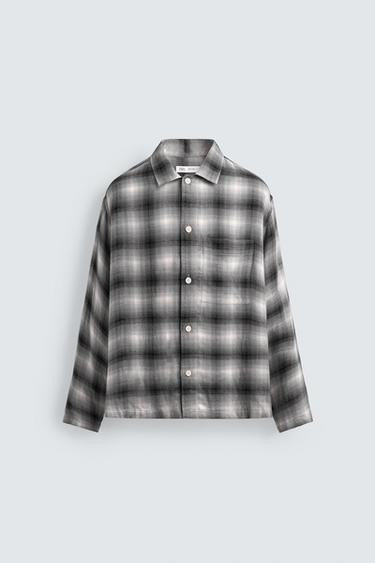 FLOWING CHECK SHIRT - Black / White by Zara