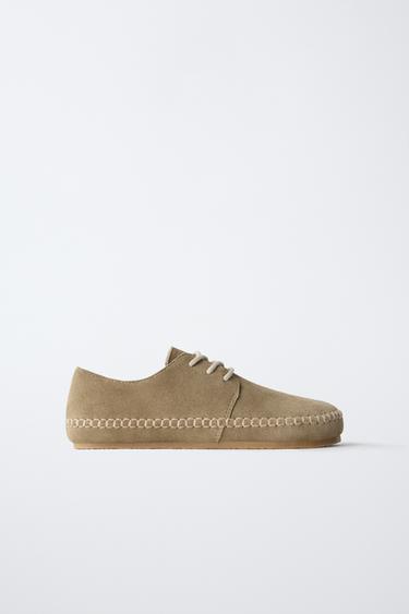 BAREFOOT LEATHER SHOES - Sand Brown by Zara