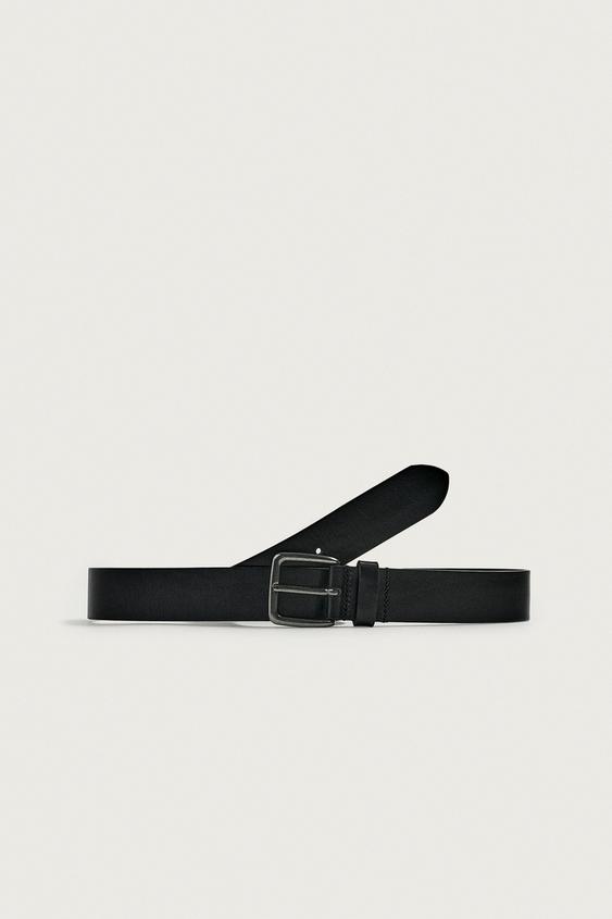 LEATHER BELT - Black by Zara - Image 0