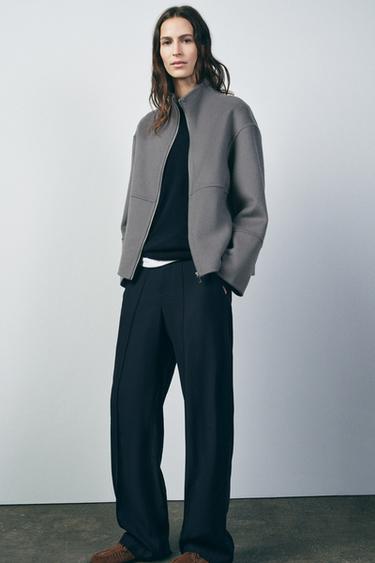 ZW COLLECTION WOOL BLEND JACKET - Grey marl by Zara - Image 0
