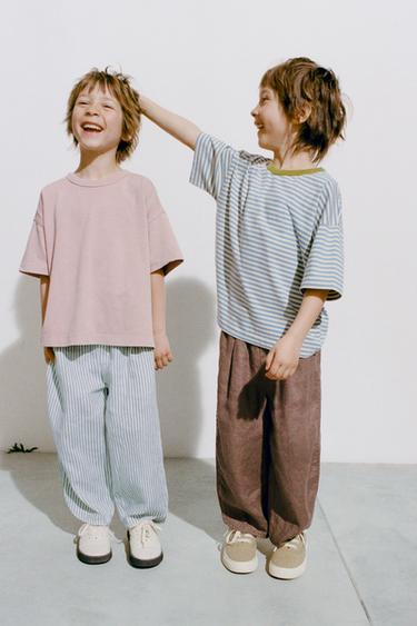 100% LINEN STRIPED TROUSERS - Stripes by Zara