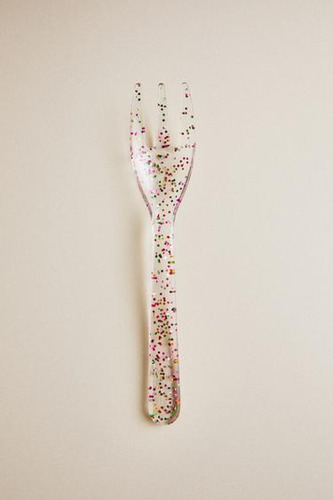 KIDS' TRITAN™ GLITTER FORK - Transparent by Zara