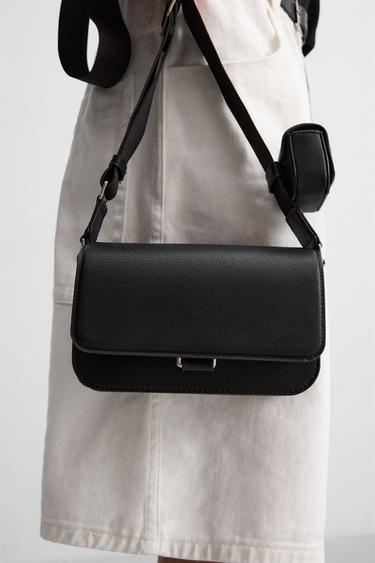 TEXTURED CROSSBODY BAG - Black by Zara - Image 0