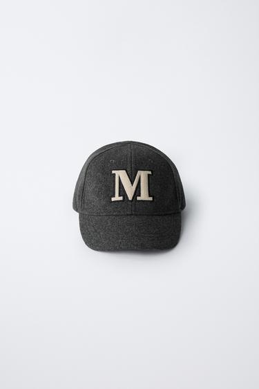 CLOTH CAP WITH INITIAL - Grey marl by Zara