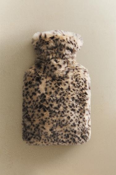 ANIMAL PRINT HOT WATER BOTTLE - Cream by Zara