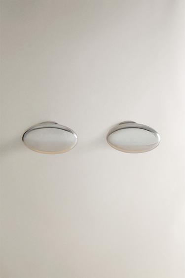 PACK OF SHINY OVAL DOOR KNOBS (PACK OF 2) - Silver by Zara