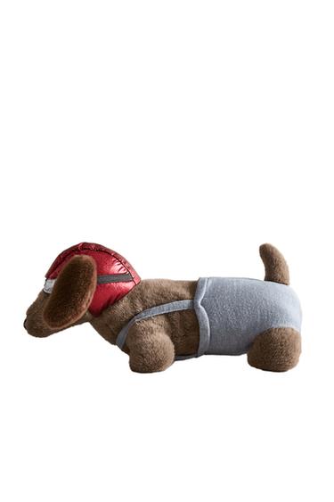 KIDS' AVIATOR DACHSHUND SOFT TOY - Multicoloured by Zara