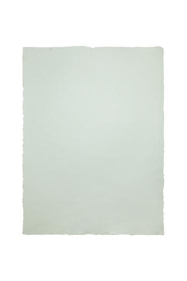 COTTON THROW WITH FRINGING - washed green by Zara