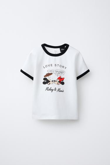 MICKEY AND MINNIE MOUSE © DISNEY CONTRAST T-SHIRT - White by Zara
