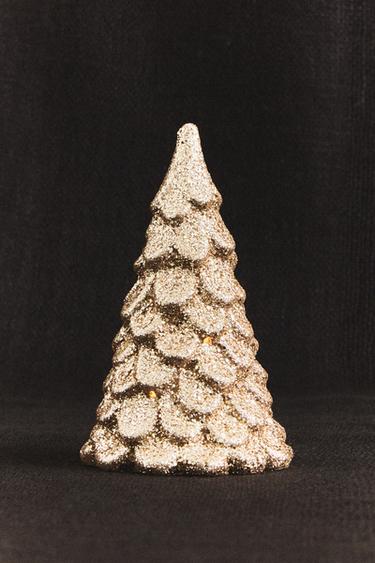 MEDIUM FIR CHRISTMAS LIGHT DECORATION - Golden by Zara