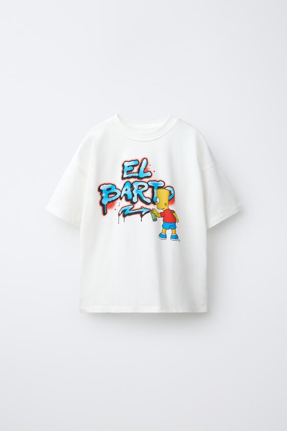BART THE SIMPSONS™ PRINT T-SHIRT - White by Zara - Image 0