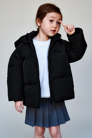 WATER-REPELLENT HOODED PUFFER COAT - Black by Zara