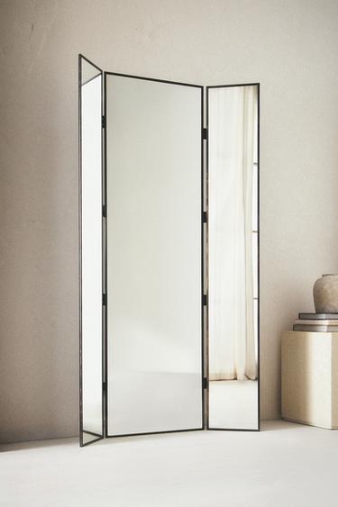 METAL TRIPTYCH MIRROR - Black by Zara