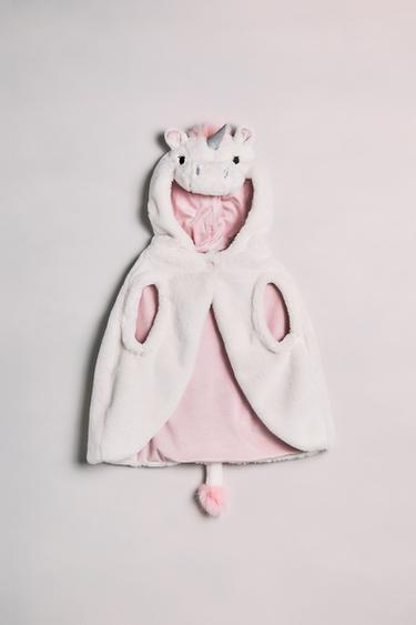 FAUX FUR UNICORN CAPE - Ecru by Zara