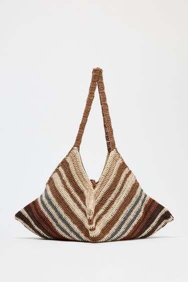 CROCHET-EFFECT SHOULDER BAG - Multicoloured by Zara