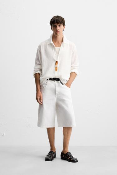 CHECK JACQUARD SHIRT - White by Zara - Image 0
