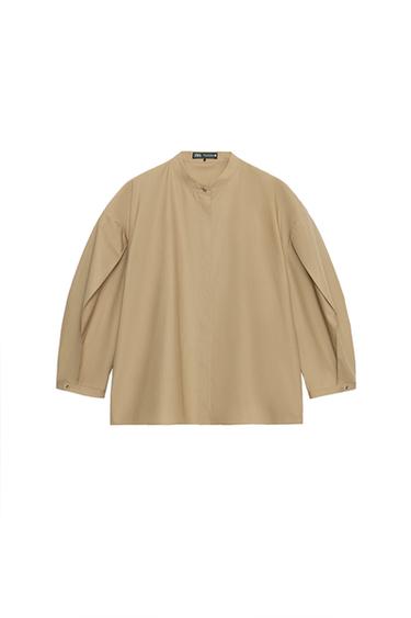 ZW COLLECTION LIMITED EDITION POPLIN SHIRT - Sand by Zara